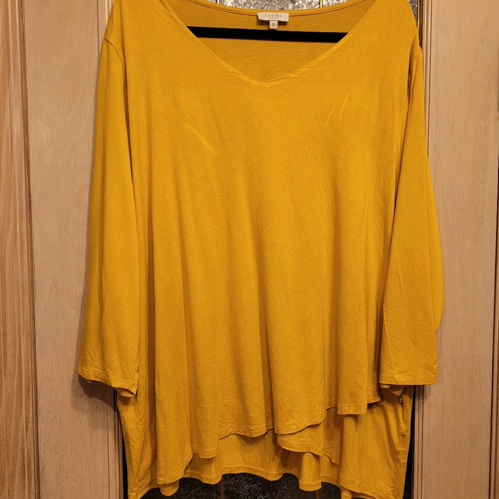 Laura Spring Yellow Top - 3X